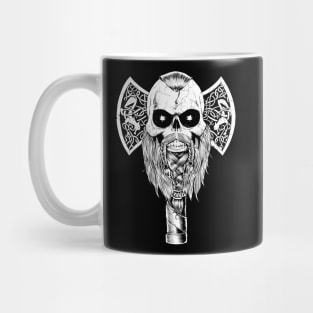 Viking Skull Axe Head Mug